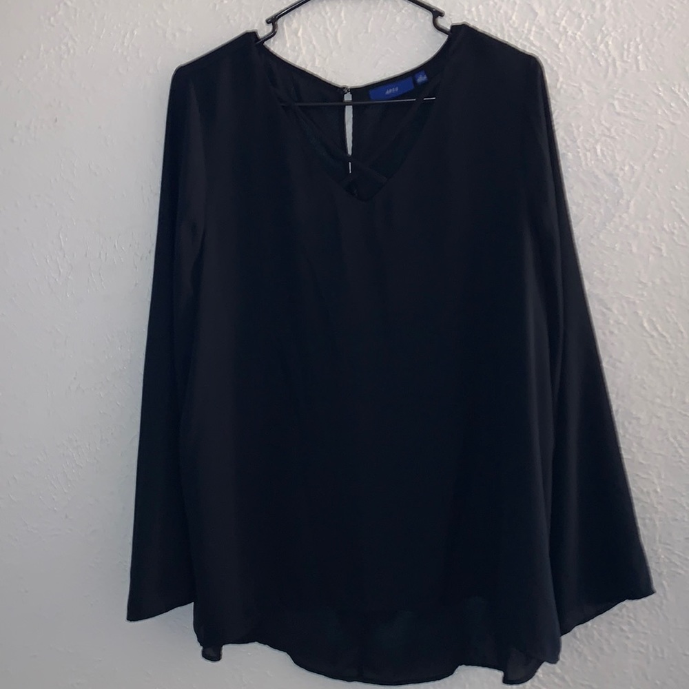 Black sheer dress shirt